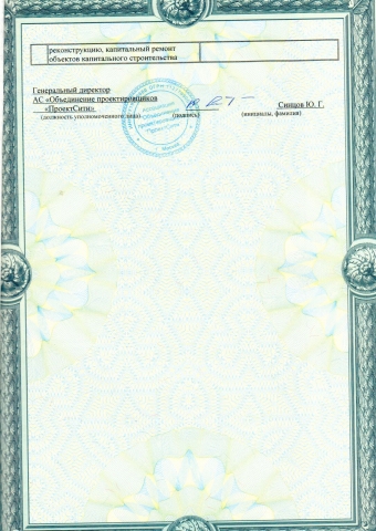 Выписка из реестра членов саморегулируемой организации, дающая право  на осуществление проектной деятельности Лист 3